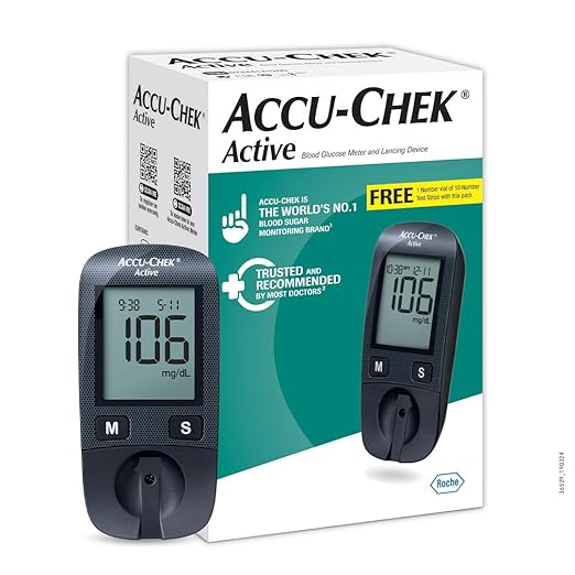 Accu-Chek Active Blood Glucose Meter Kit (Free 10 Test Strip)