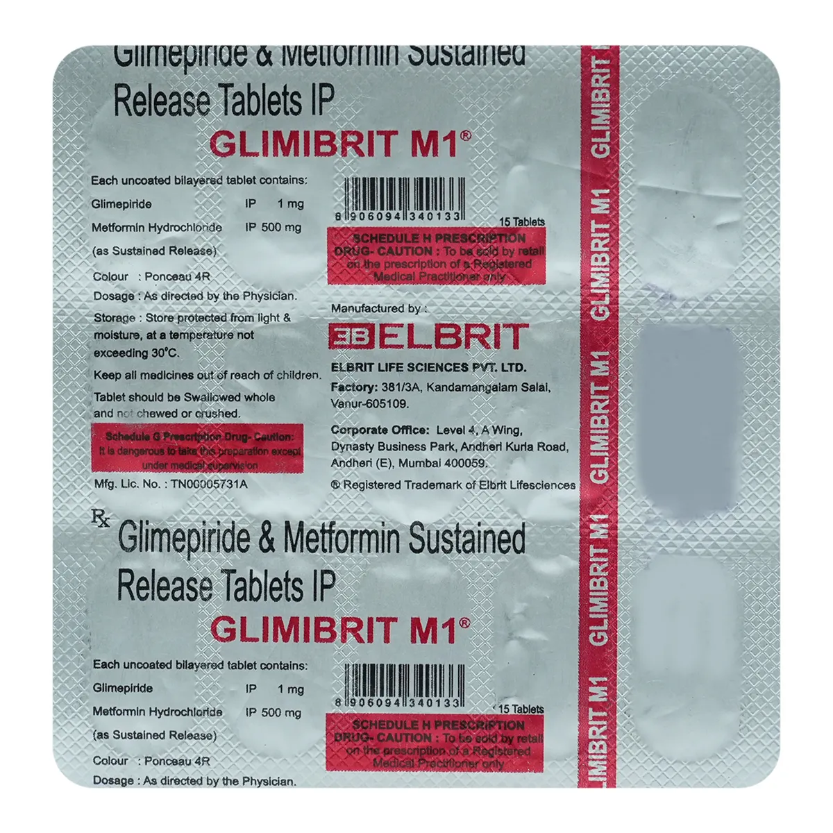 Glimibrit M 1 Tablet