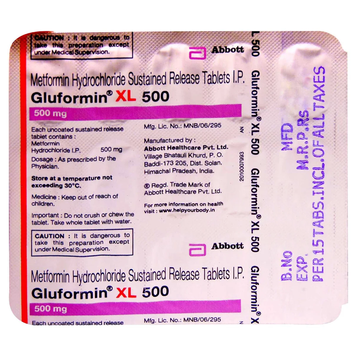 Gluformin 500 Tablet