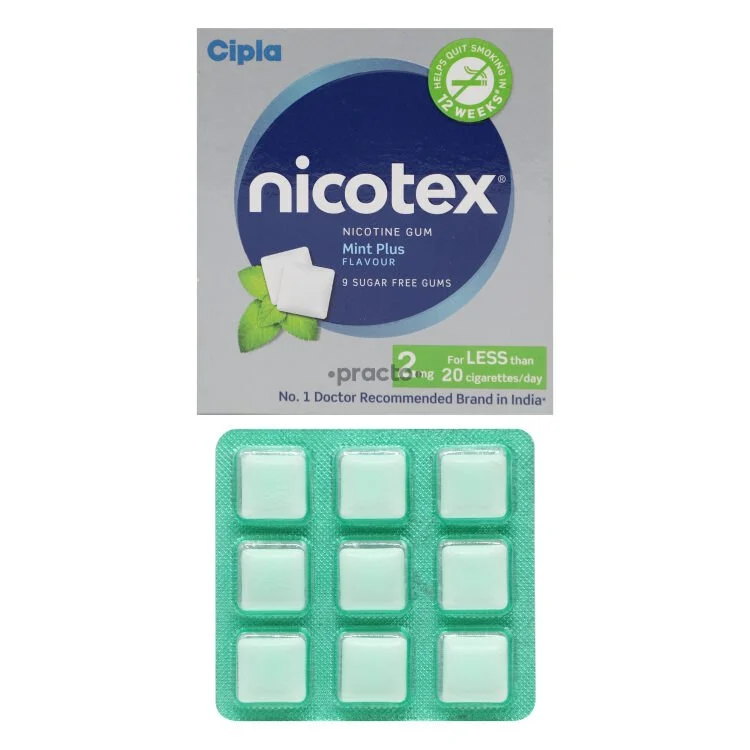 Nicotex 2mg Mint Plus Sugar Free Nicotine Gum