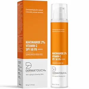 Dermatouch Niacinamide 2% Vitamin C SPF 50 Sunscreen Aqua Gel