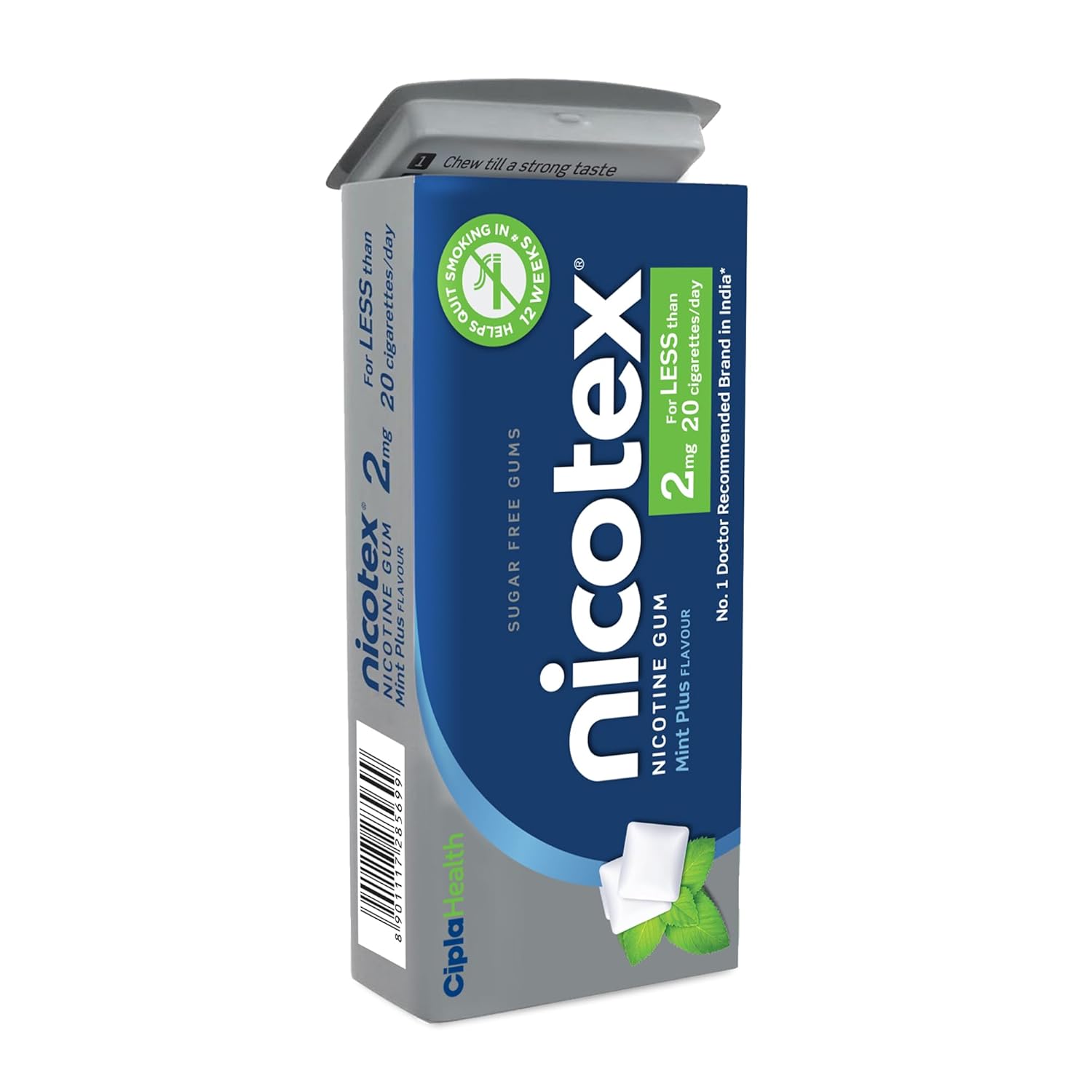 Nicotex 2mg Mint Plus Sugar Free Nicotine Gum