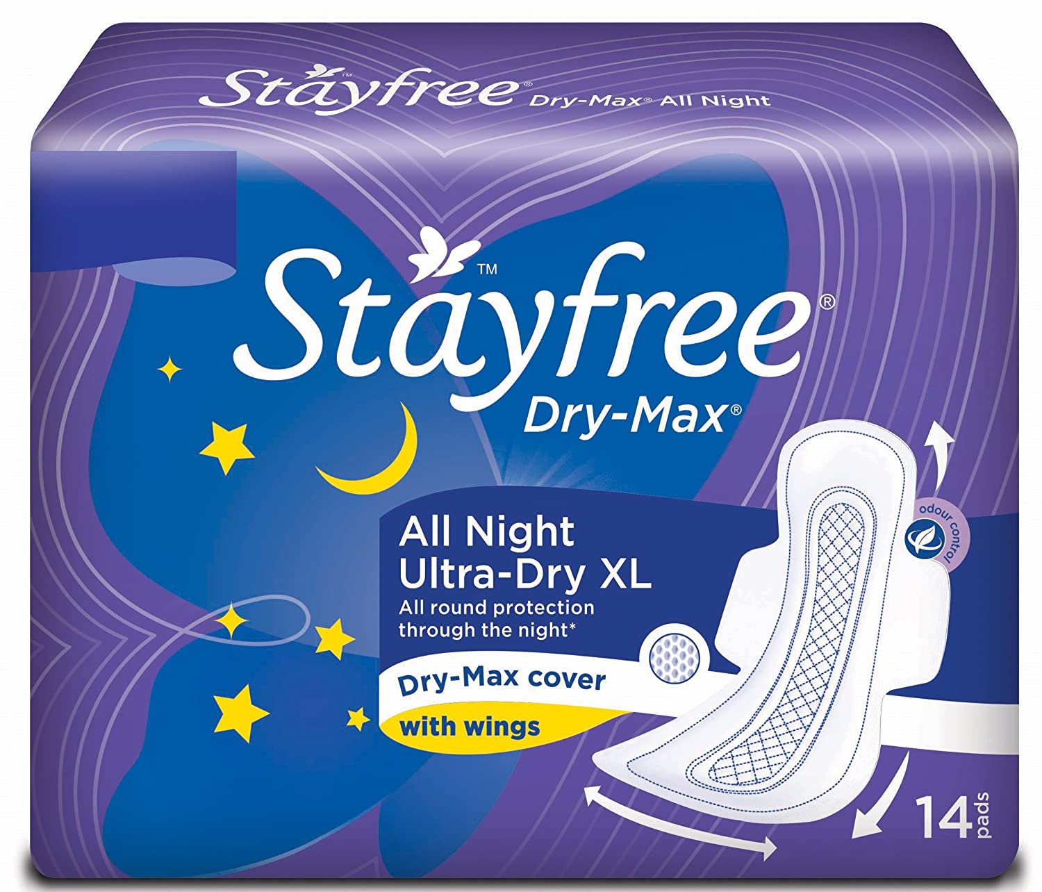 Stayfree Dry-Max All Night Ultra-Dry Pads XL