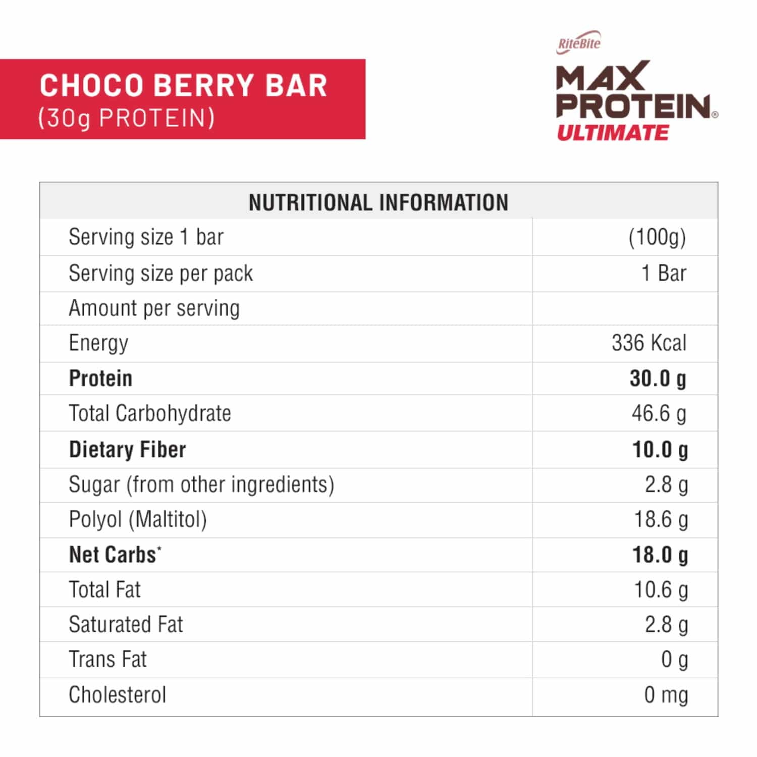 Ritebite Max Protein Ultimate 26g Berry Blush Protein Drink